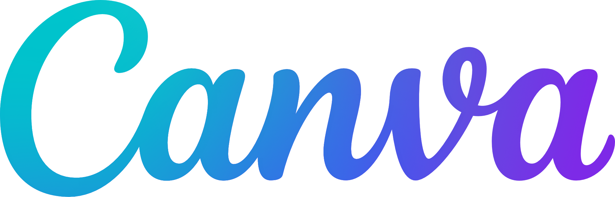 Canva logo chữ gradient